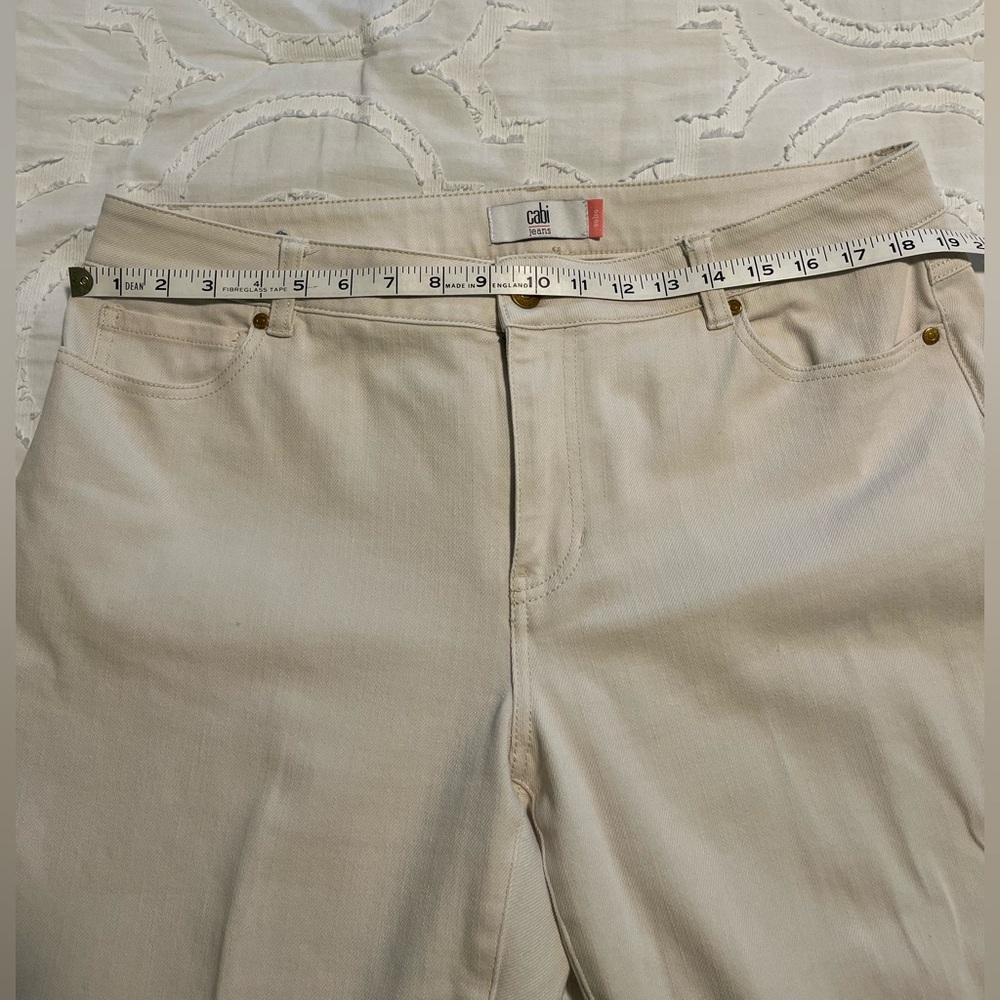 Cabi SoHo Jeans Style 6701, size 14, Cream colored, EUC - Picture 10 of 11